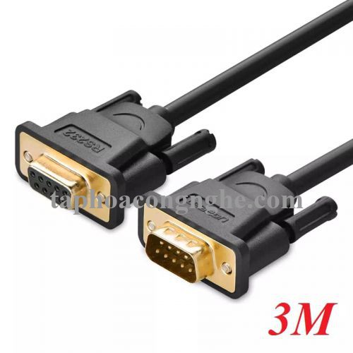 Ugreen 20147 3M màu Đen Cáp tín hiệu nối dài COM RS232 cao cấp DB101 30020147